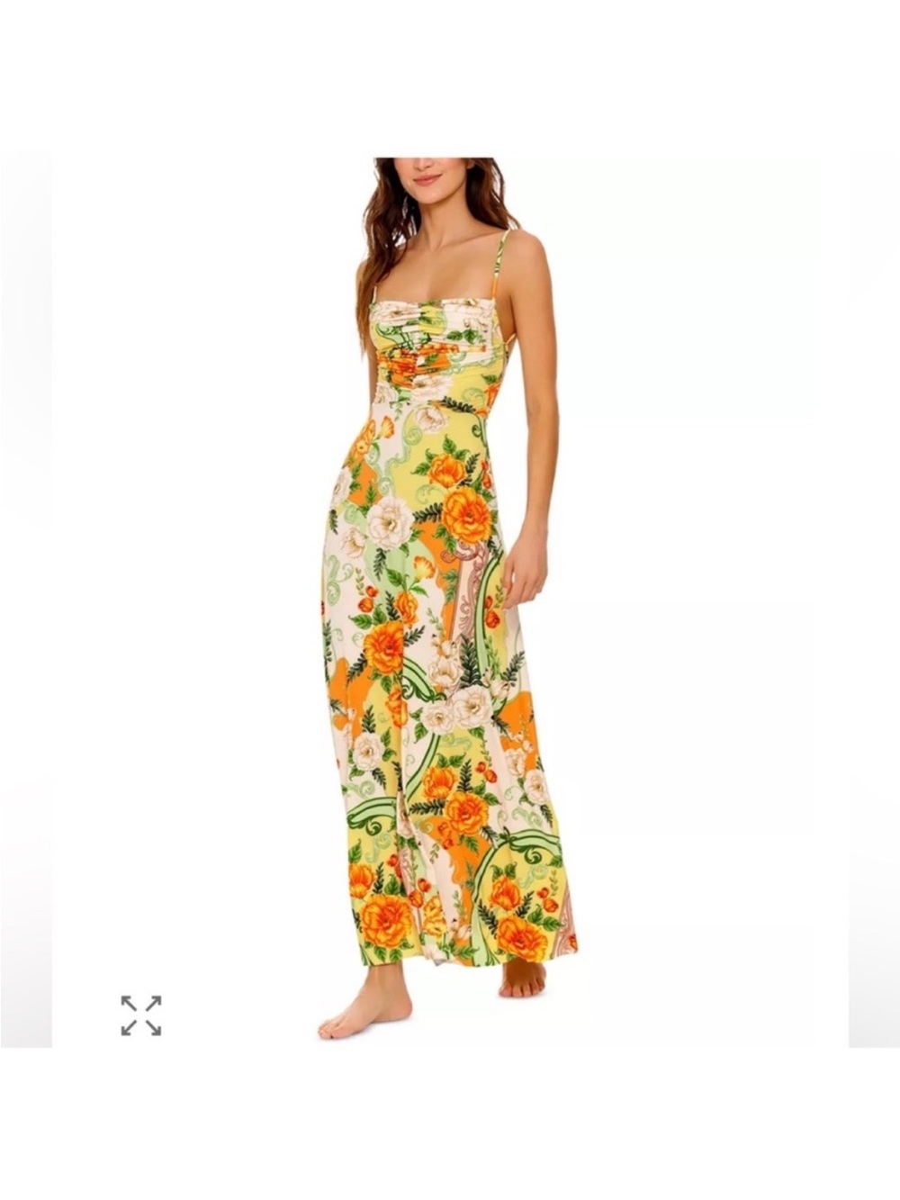Agua Bendita Arista Ete Maxi Floral Dress size Large NWT NEW